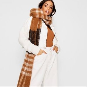 super soft plaid woven scarf